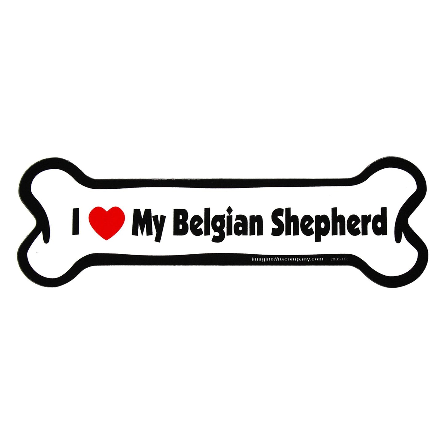 I Love My Dog Car Magnet: Breeds A - K