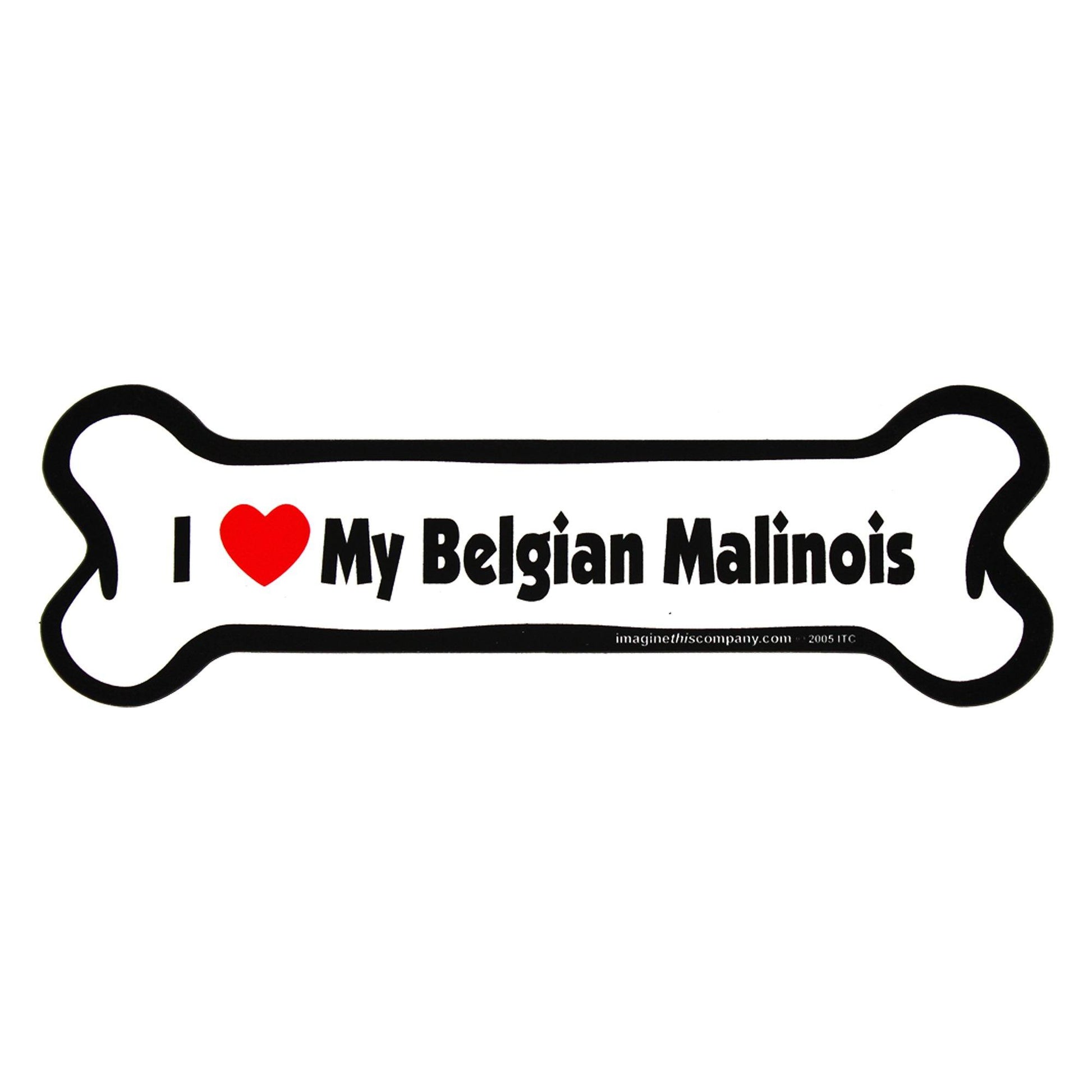 I Love My Dog Car Magnet: Breeds A - K