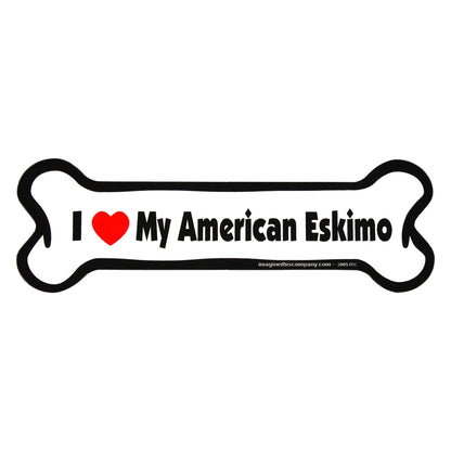 I Love My Dog Car Magnet: Breeds A - K