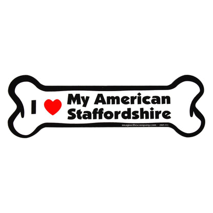 I Love My Dog Car Magnet: Breeds A - K