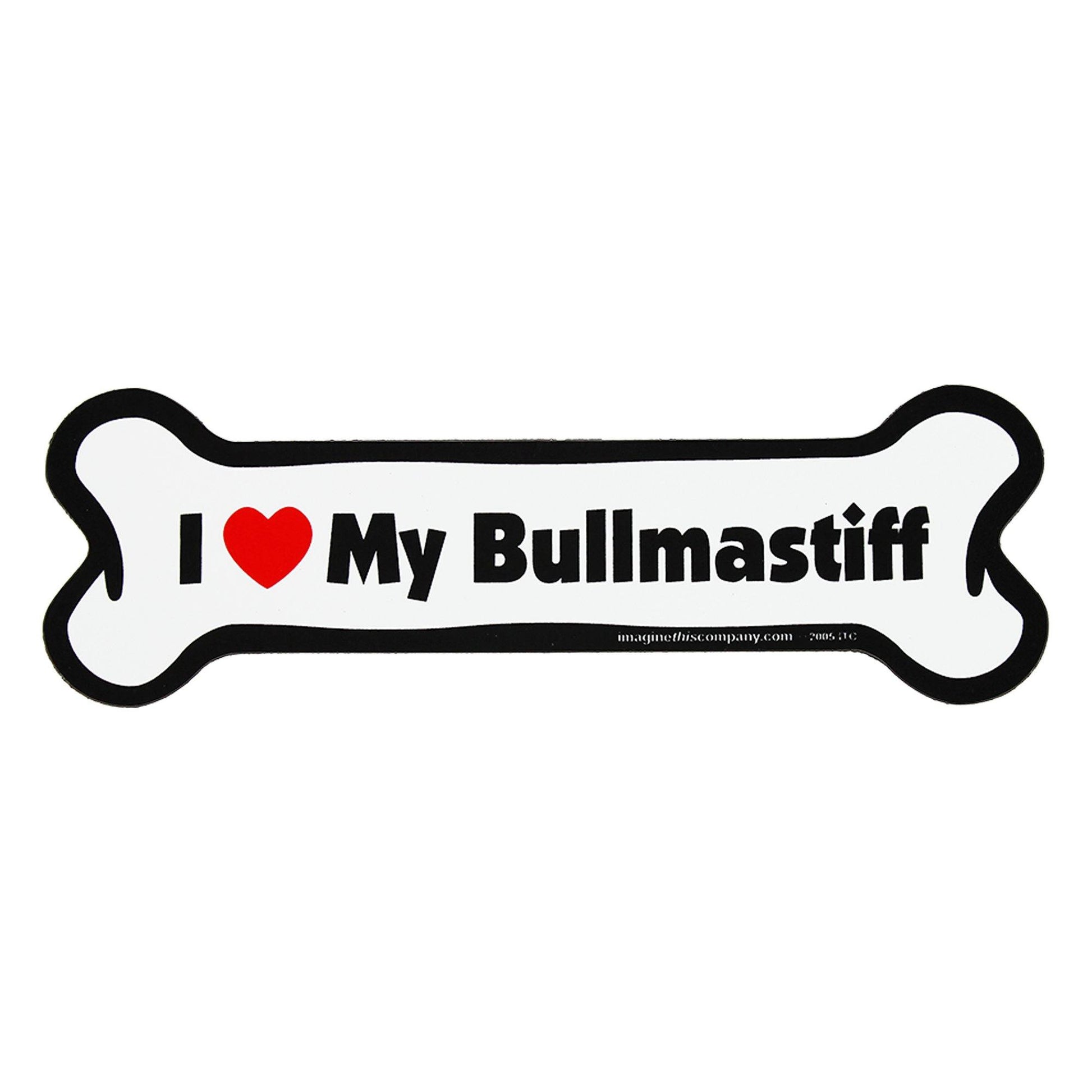 I Love My Dog Car Magnet: Breeds A - K