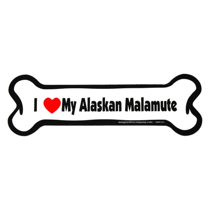 I Love My Dog Car Magnet: Breeds A - K