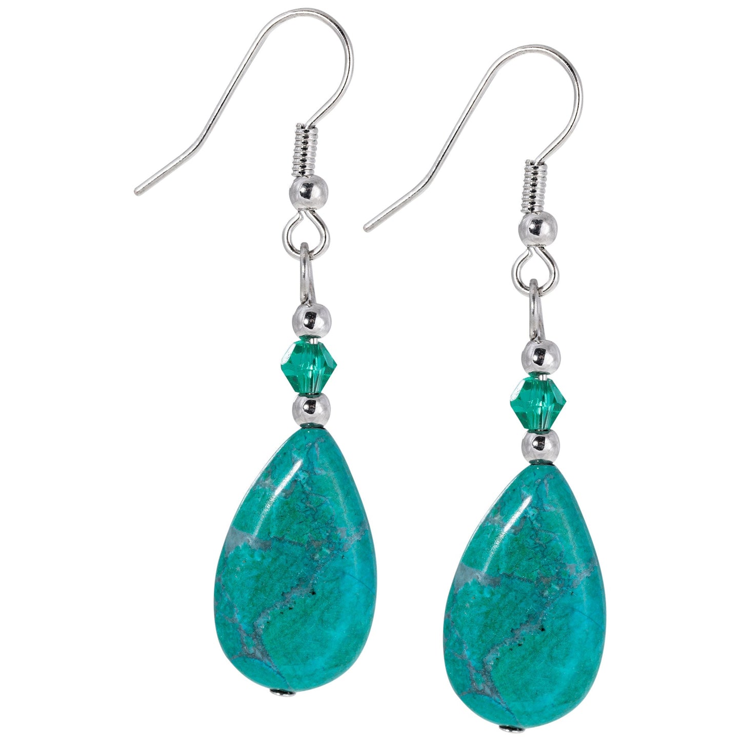 Stone Teardrop Earrings