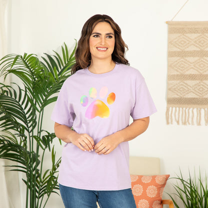 Rainbow Watercolor Paw T-Shirt