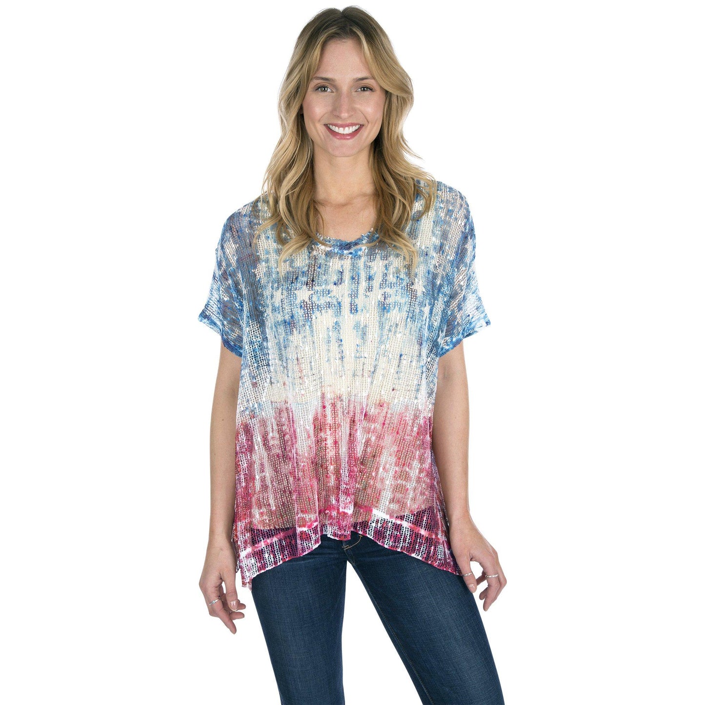 Tie Dye Americana Boucle Top