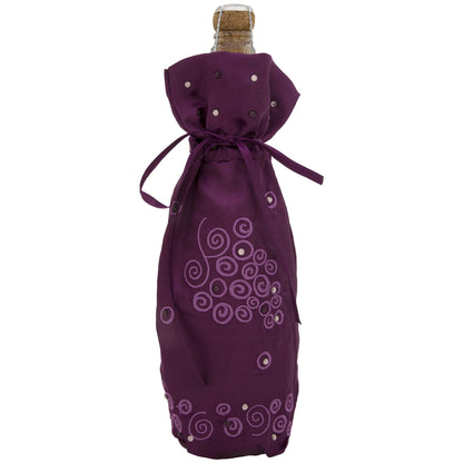 Satin Grapes Wine Bag