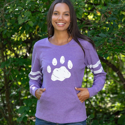 Paw Stripe Thermal Long Sleeve Top