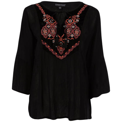 Midnight Kaleidoscope Bell Sleeve Tunic