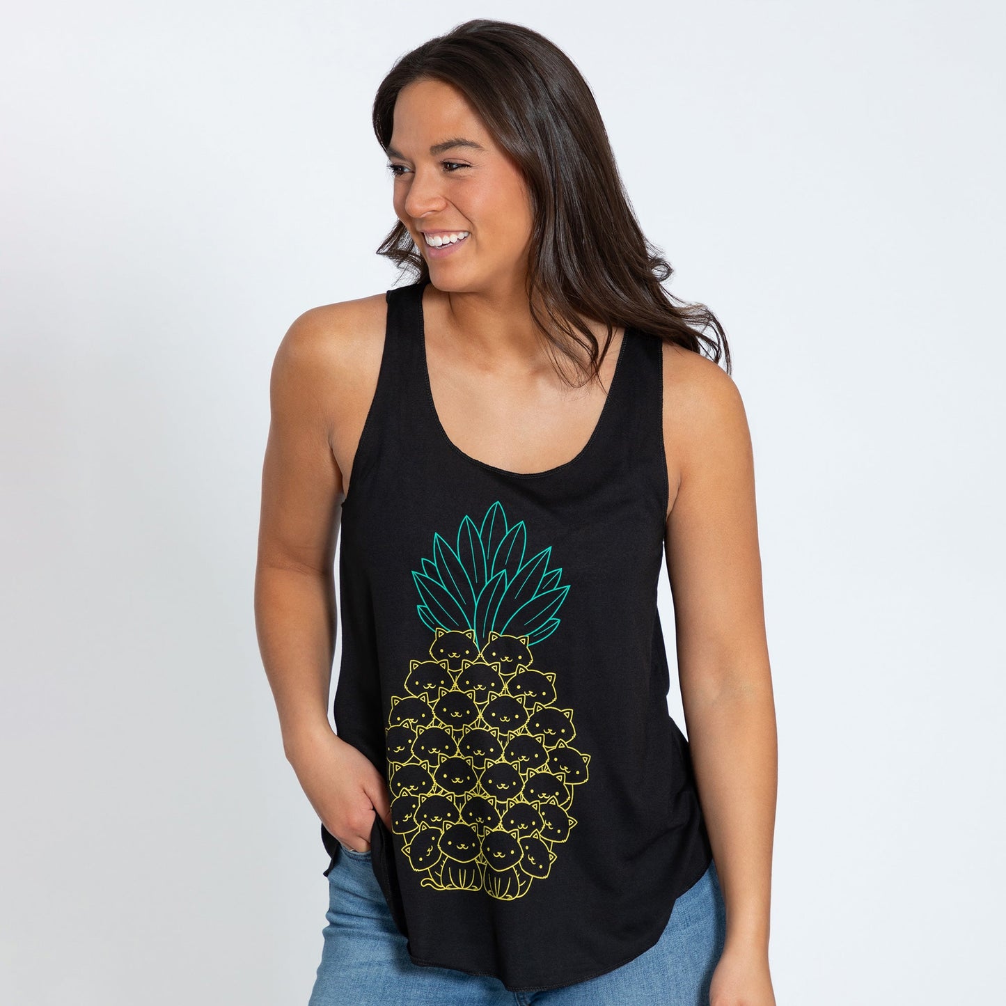 Cat Pineapple Tank Top