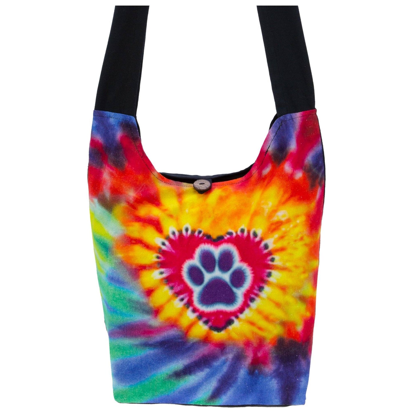 Tie-Dye Paw & Heart Convertible Backpack