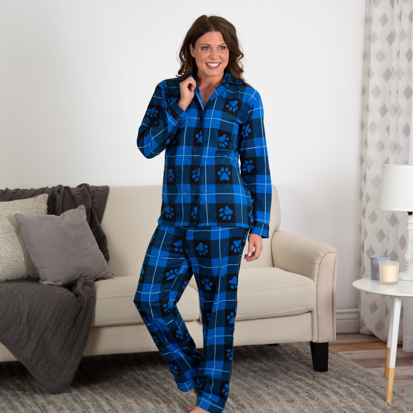 Flannel Paws Pajama Set