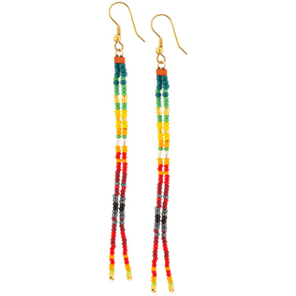 Double Rainbow Beaded Earrings