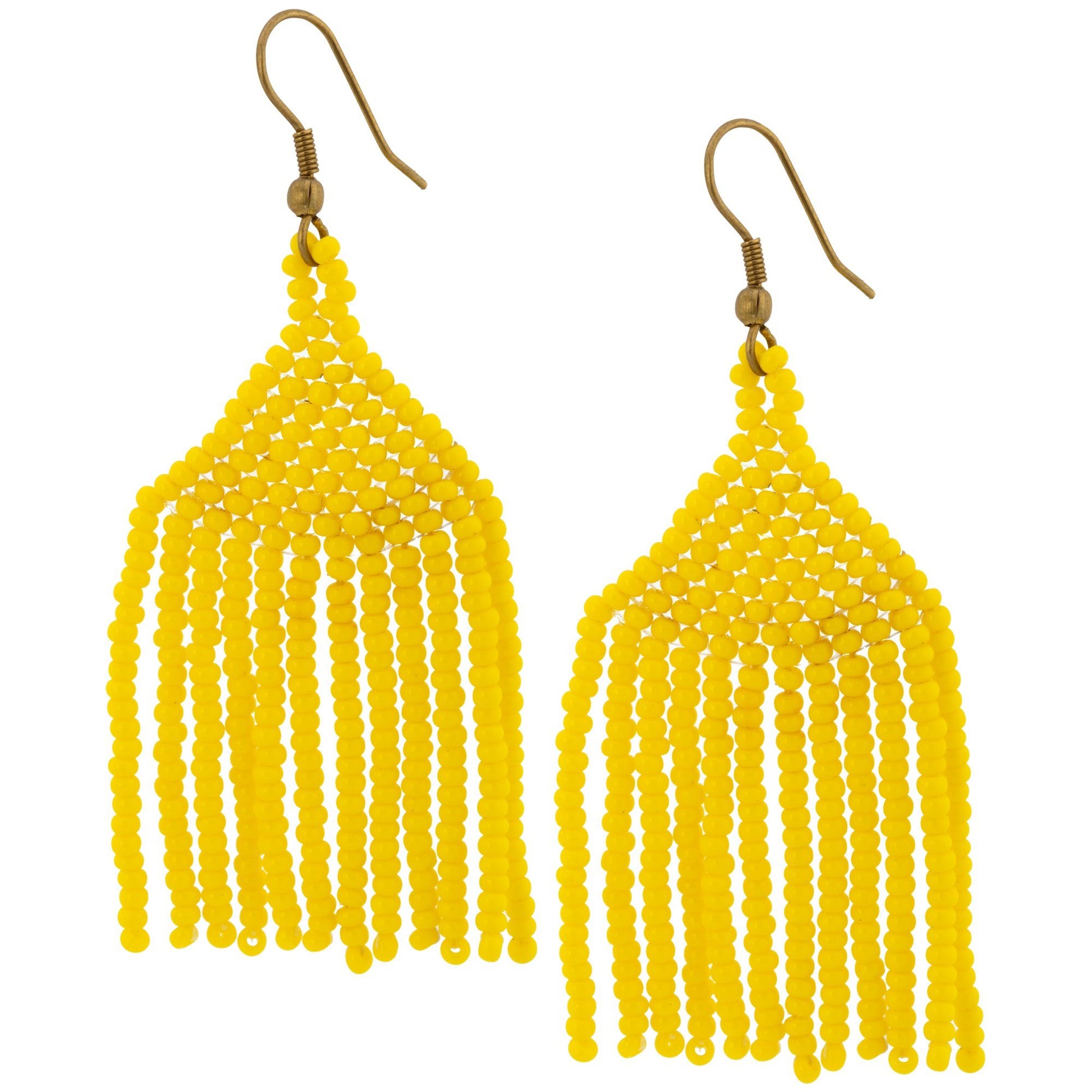 Brilliant Fringe Beaded Earrings