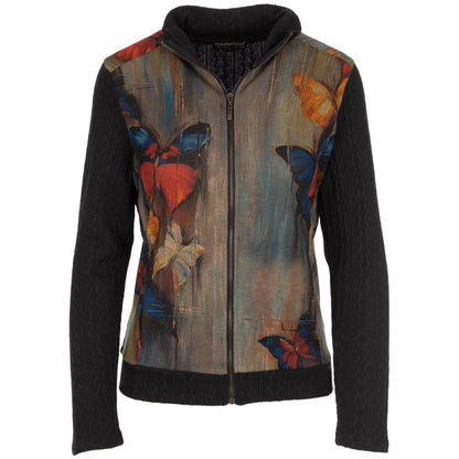 Butterflies In The Shade Zip Up Jacket