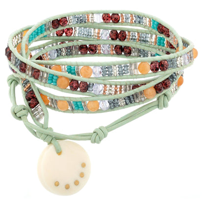 Multicolor Tapestry 4x Wrap Bracelet