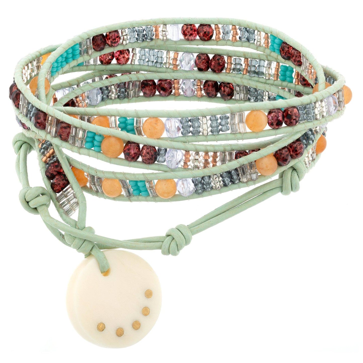 Multicolor Tapestry 4x Wrap Bracelet