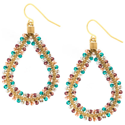 Double Beaded Teardrop Earrings