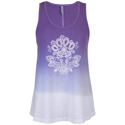 Paw Print Henna Ombre Tank Top