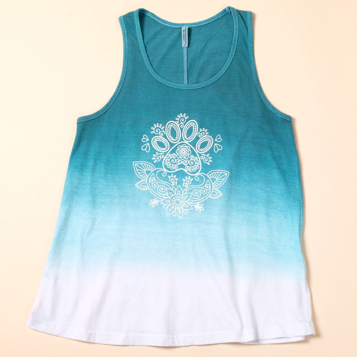 Paw Print Henna Ombre Tank Top