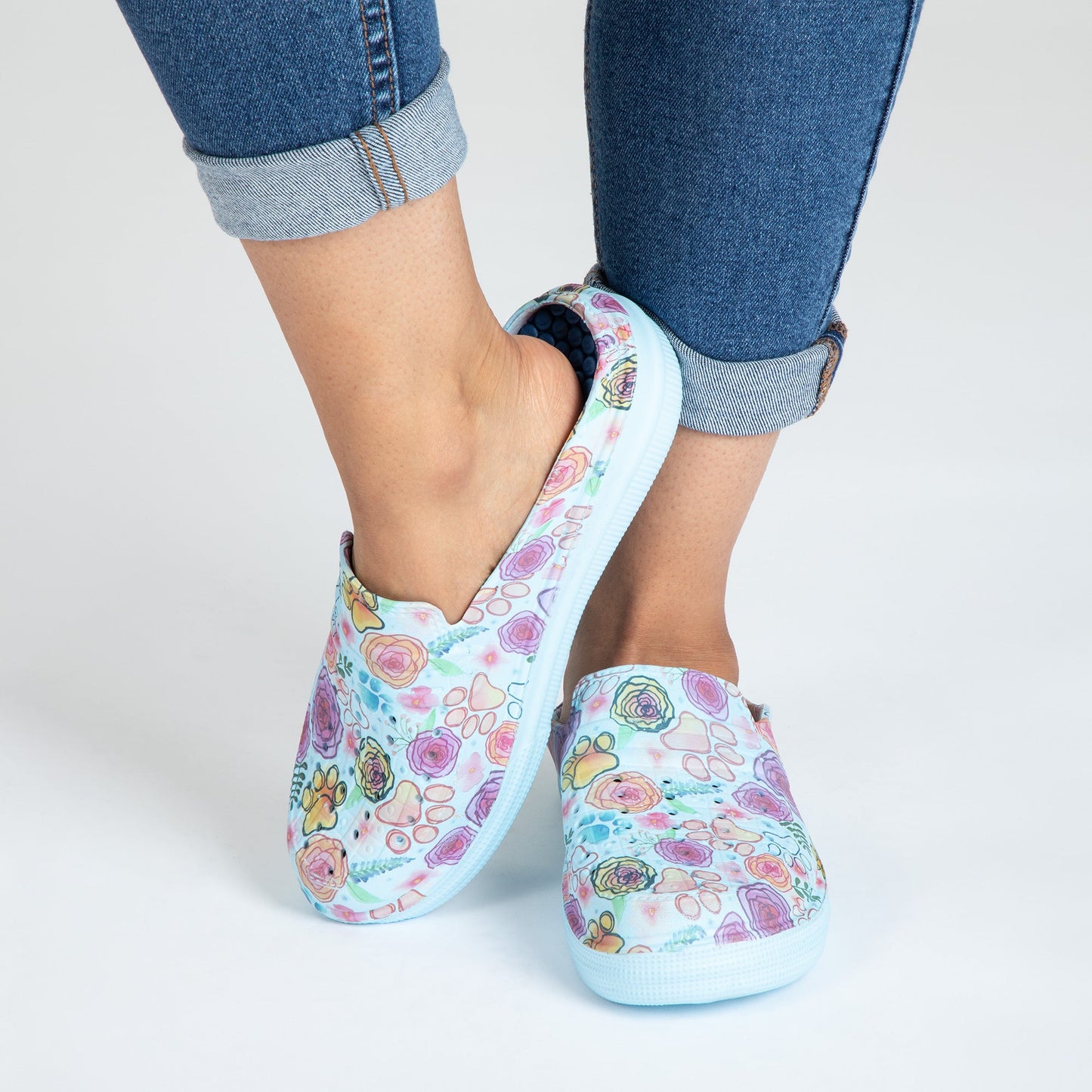 Multicolored Lightweight Slide Clogs