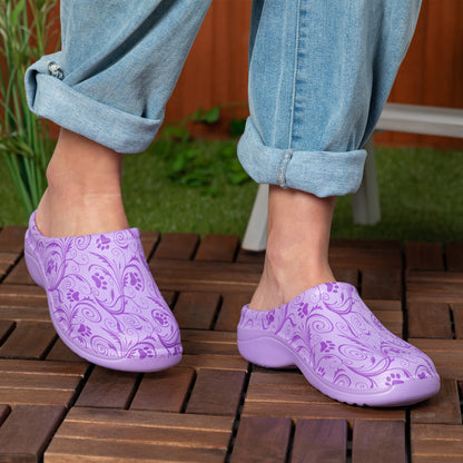 Paw Print Garden Clogs