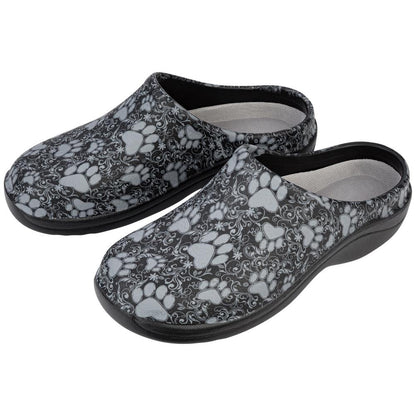 Paw Print Garden Clogs