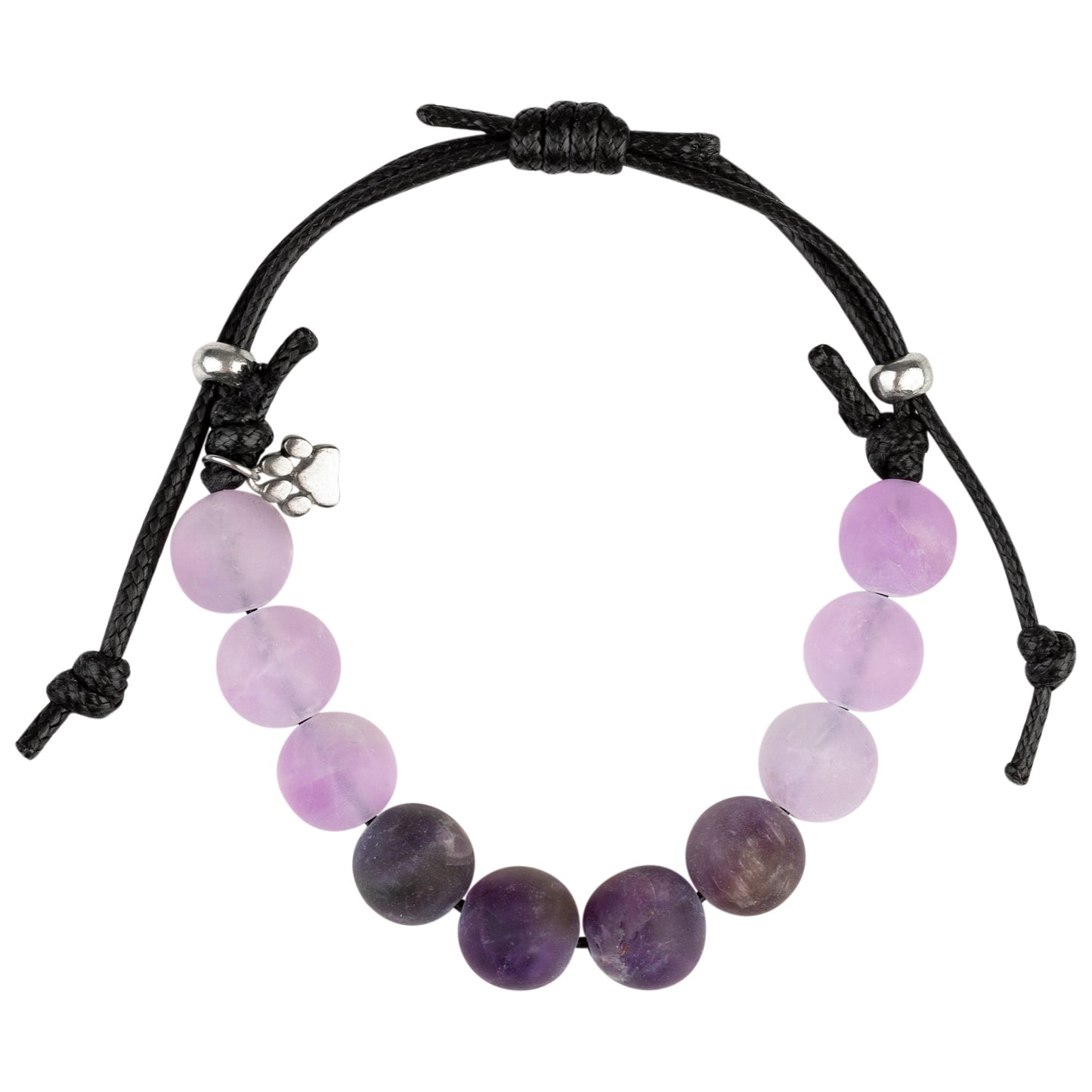 I Found Your Paw Amethyst Beaded Bracelet