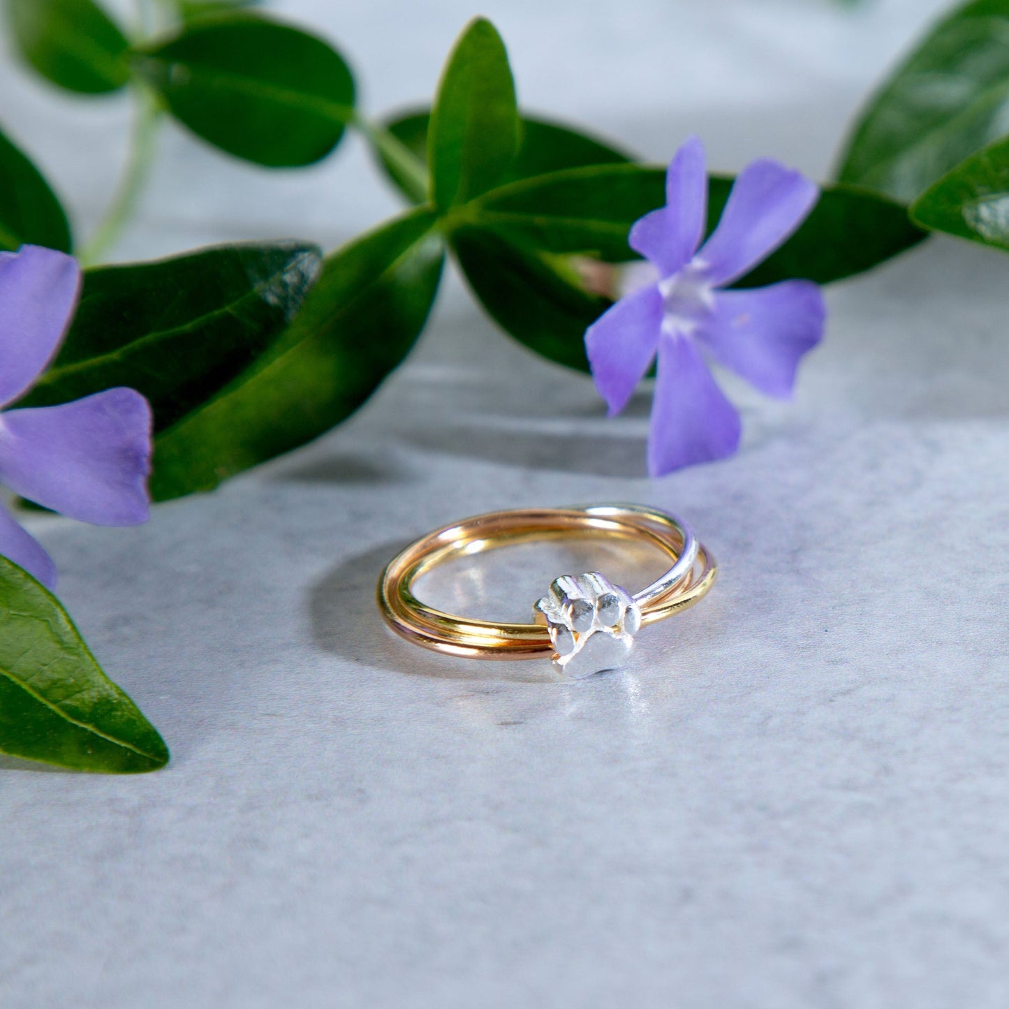 Paw Print Sterling Silver Fidget Ring