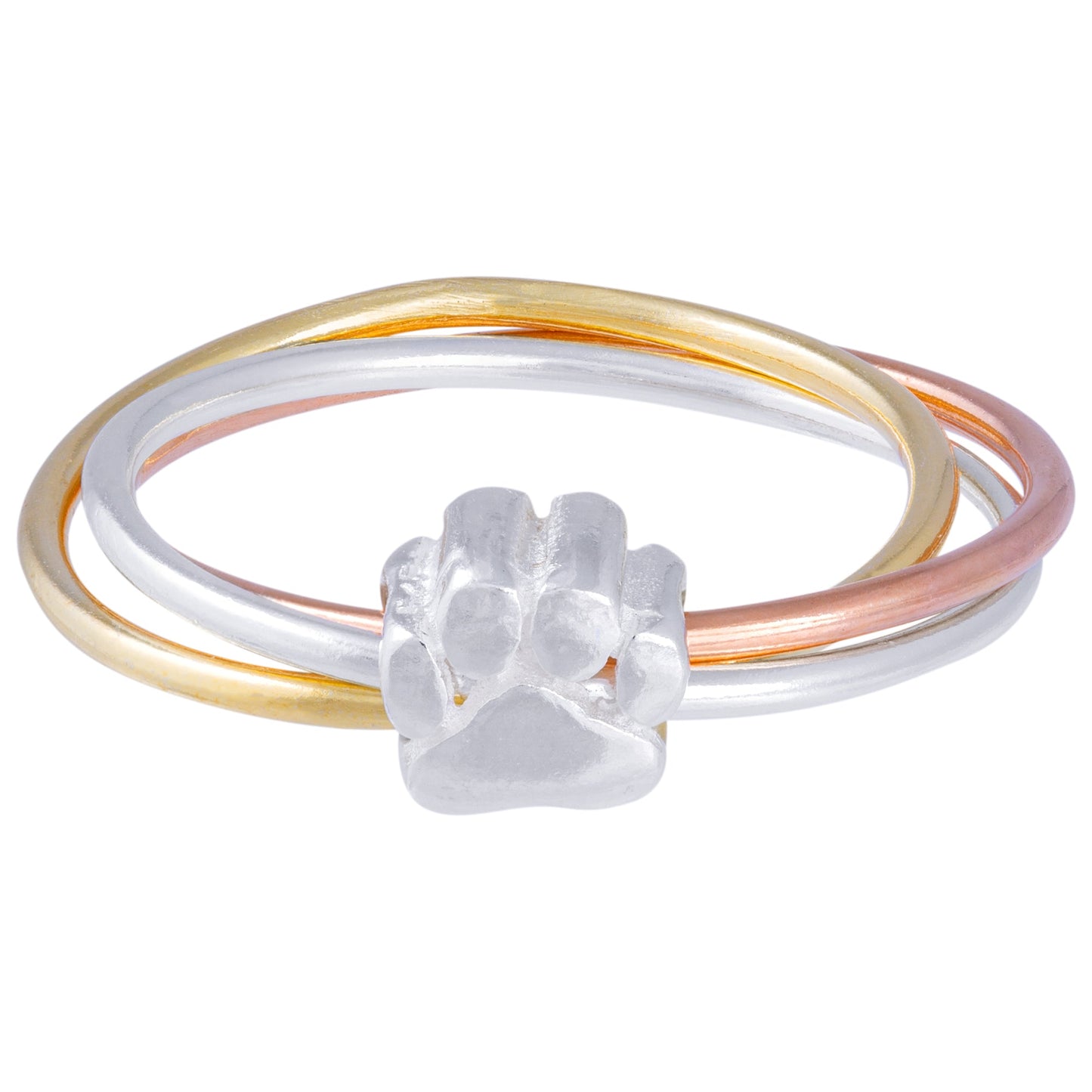 Paw Print Sterling Silver Fidget Ring