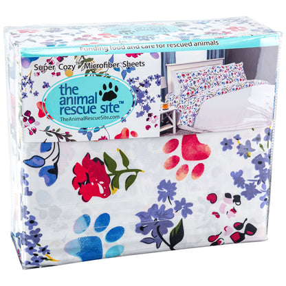 Super Cozy&trade; Flower Garden Paws Sheet Set