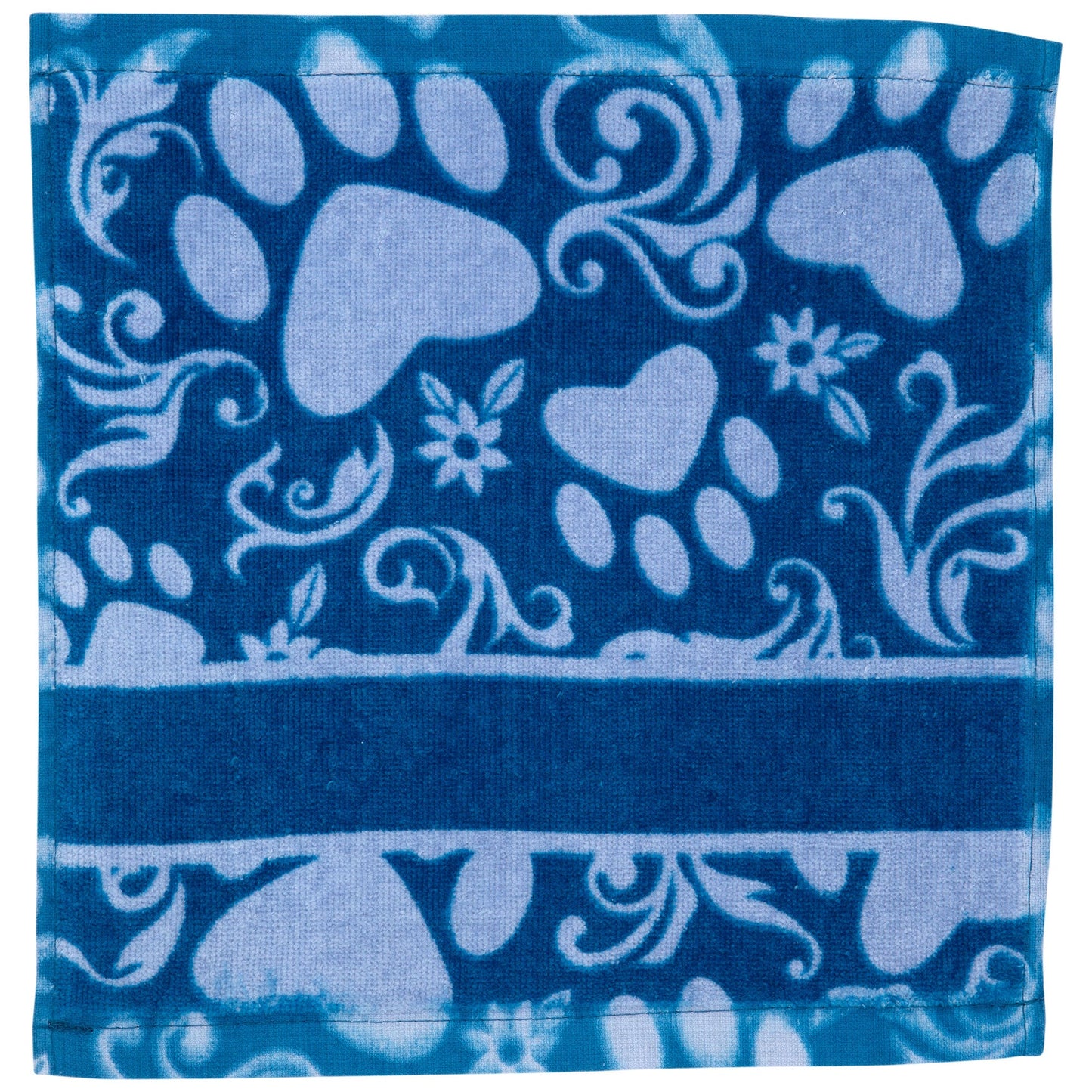 Beautiful Blues Paw Print Bath Towel