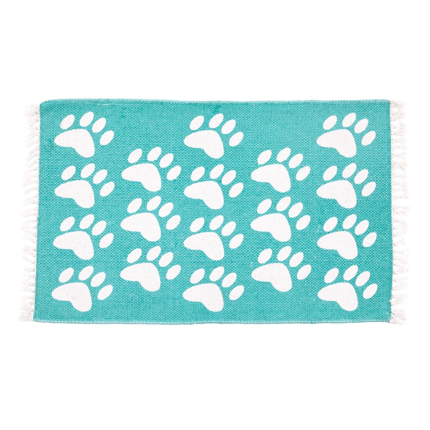 Printed Paws Woven Cotton Rug