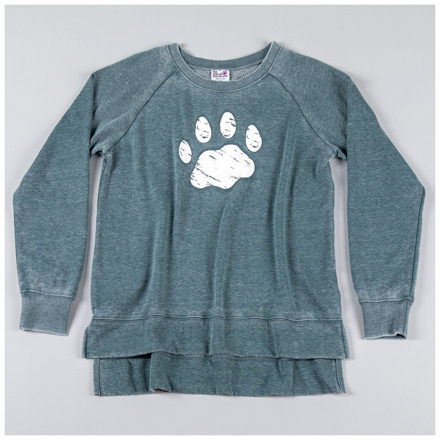 High-Low Paw Print Sweatshirt