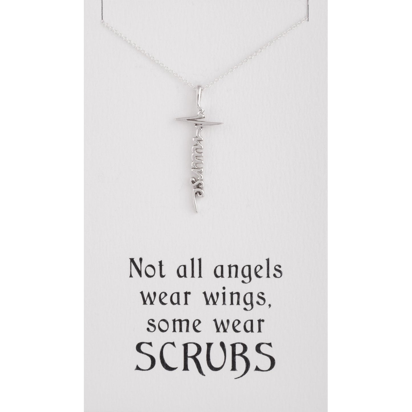 Not All Angels Wear Wings Sterling Silver Nurse Necklace