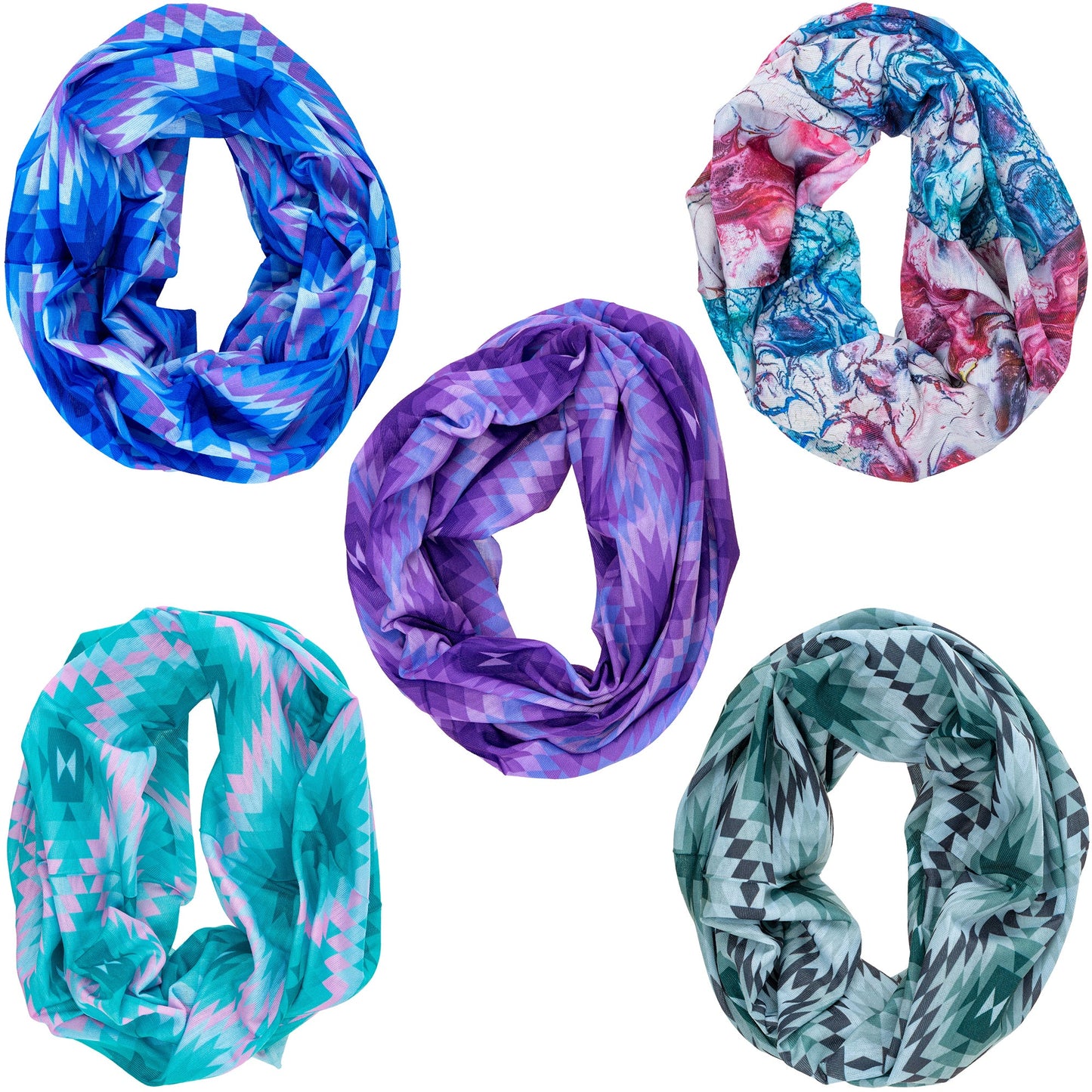 Colorful Print Lightweight Neck Warmer