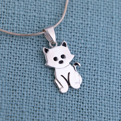 Sweet Feline Sterling Necklace