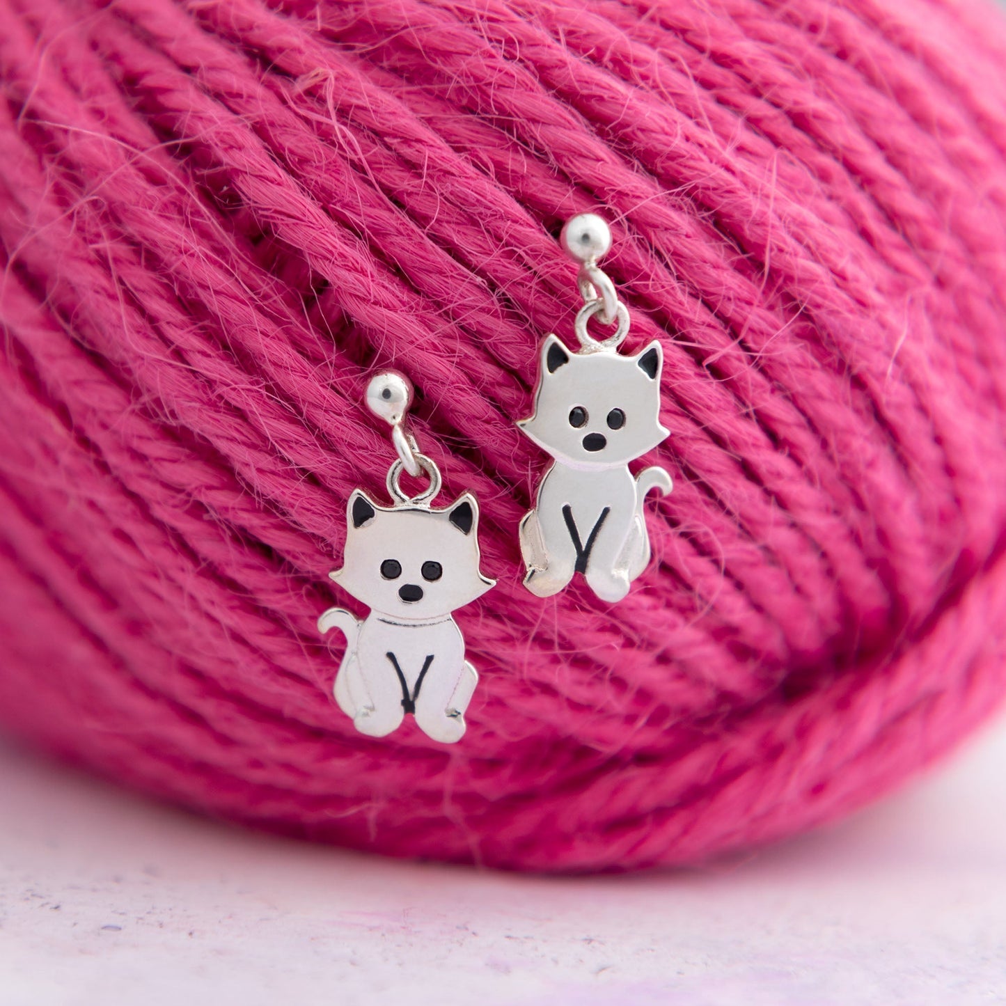 Sweet Feline Sterling Earrings