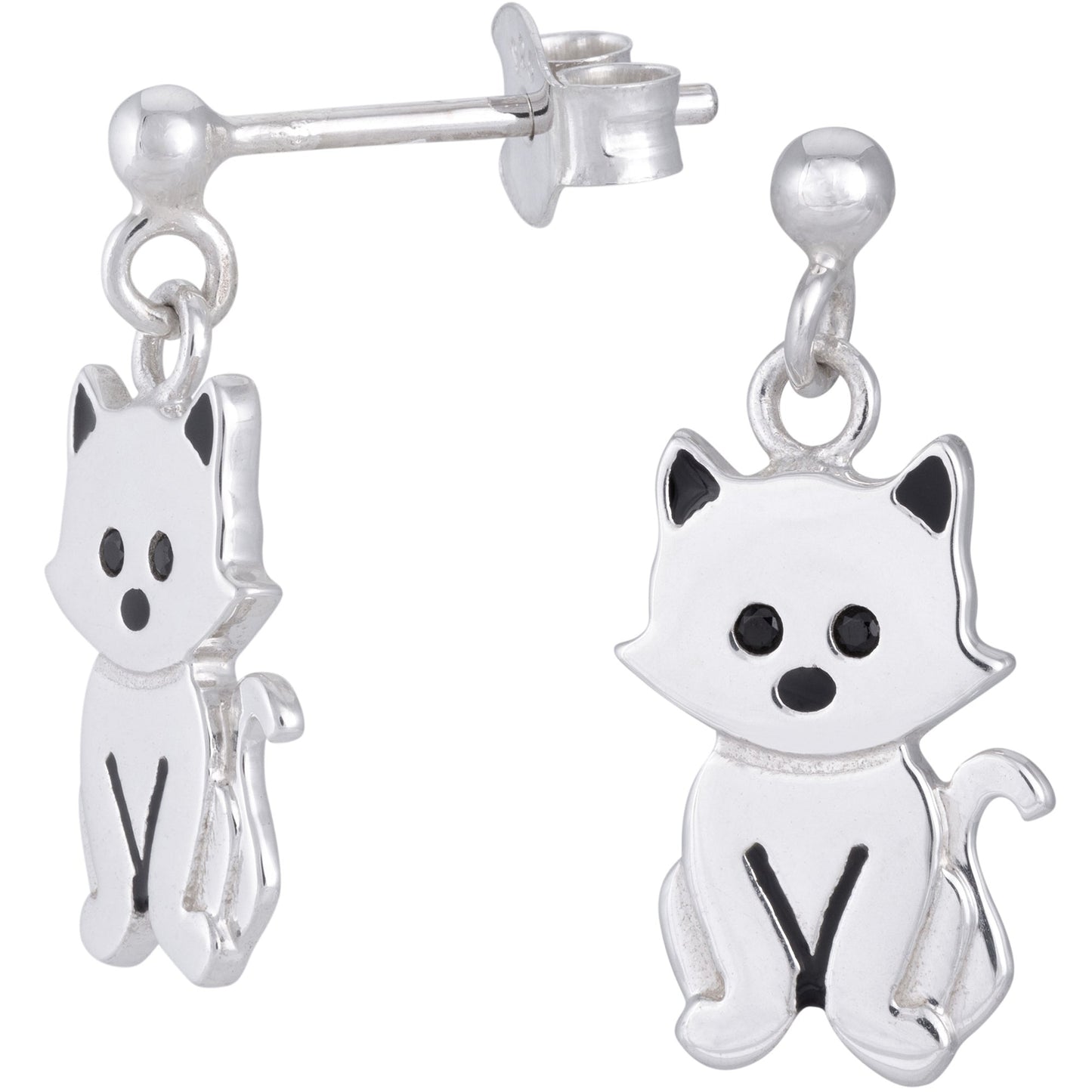 Sweet Feline Sterling Earrings