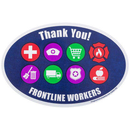 Support Frontline Workers Car Magnet