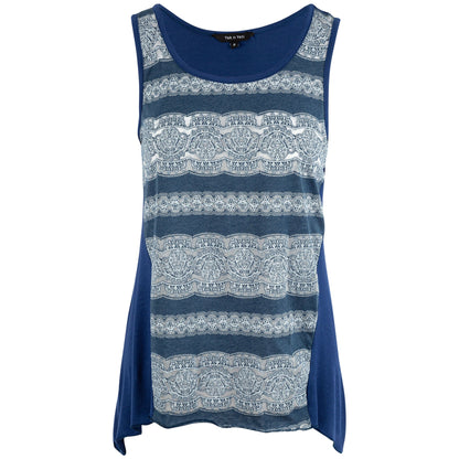 Lace Print Sleeveless Tunic