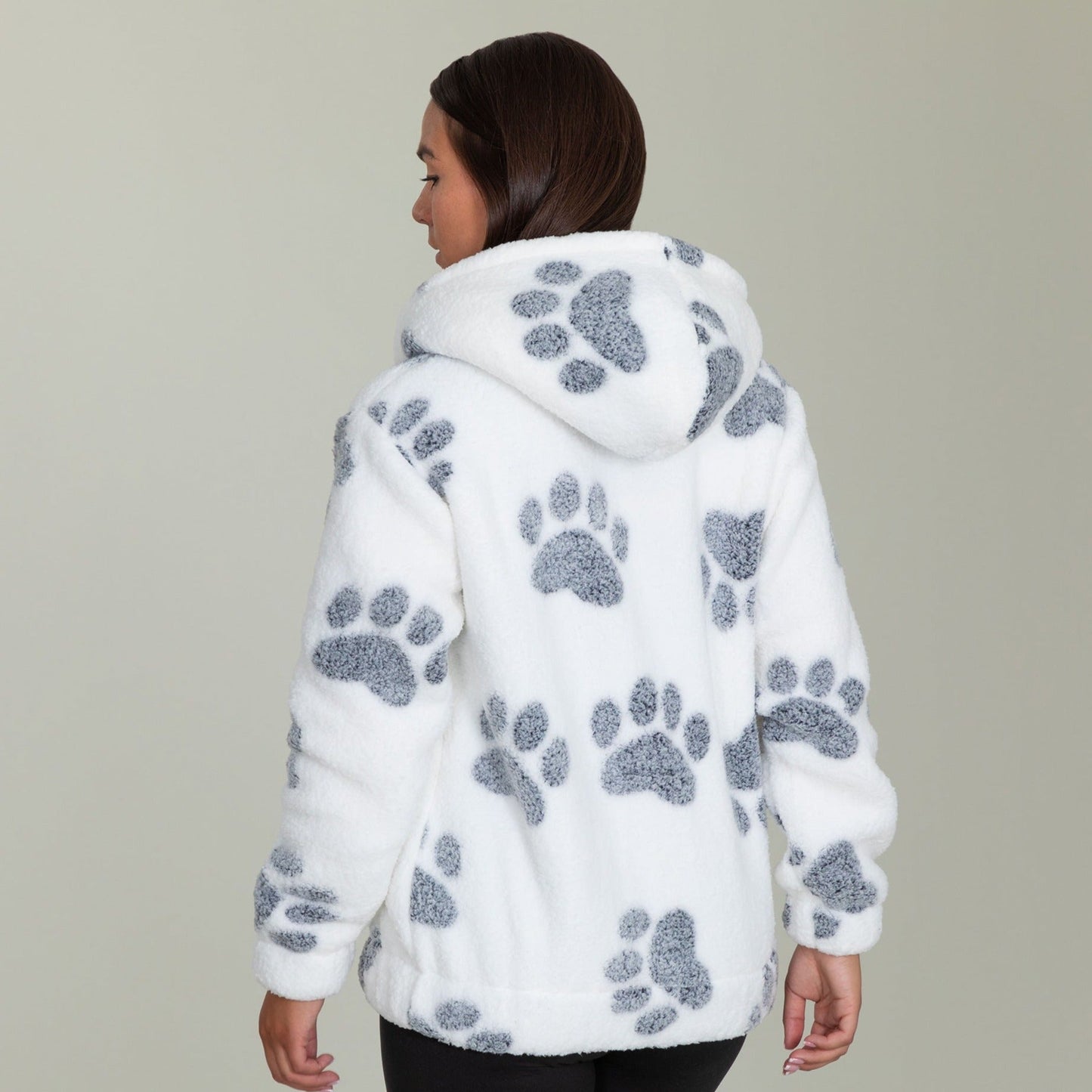 Cozy in Paws Sherpa Fleece Hooded Jacket