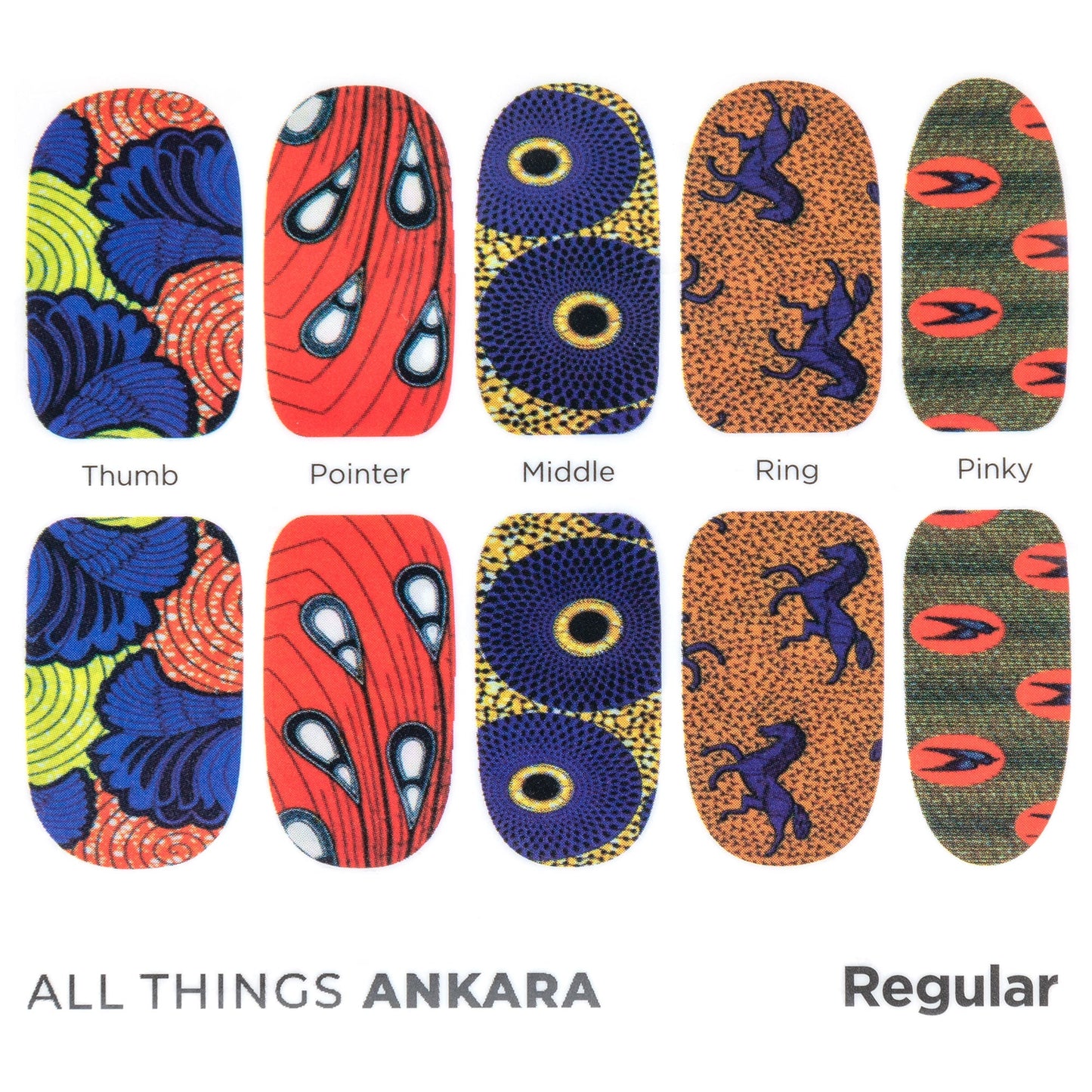 African Print Nail Wraps