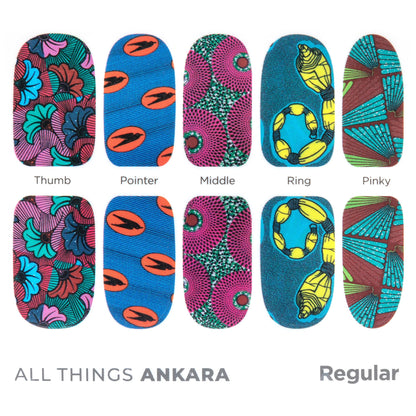 African Print Nail Wraps