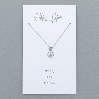 Mindfully Living Pewter Necklace