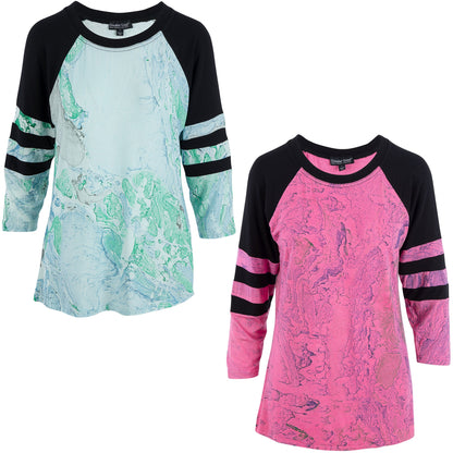 Marbleous Wonder Raglan Top