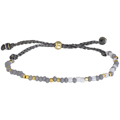 Gray Woven Beaded Bracelet