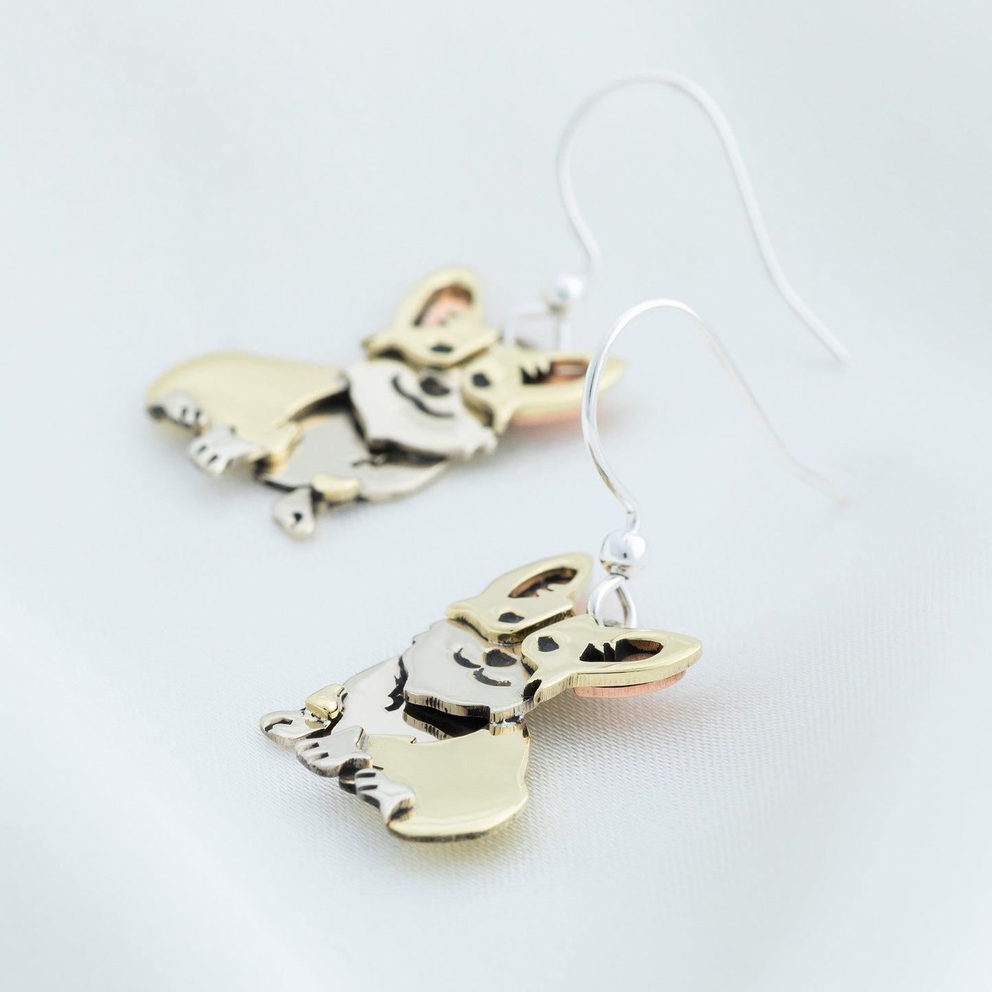 Sterling Silver Dangle Dog Earrings