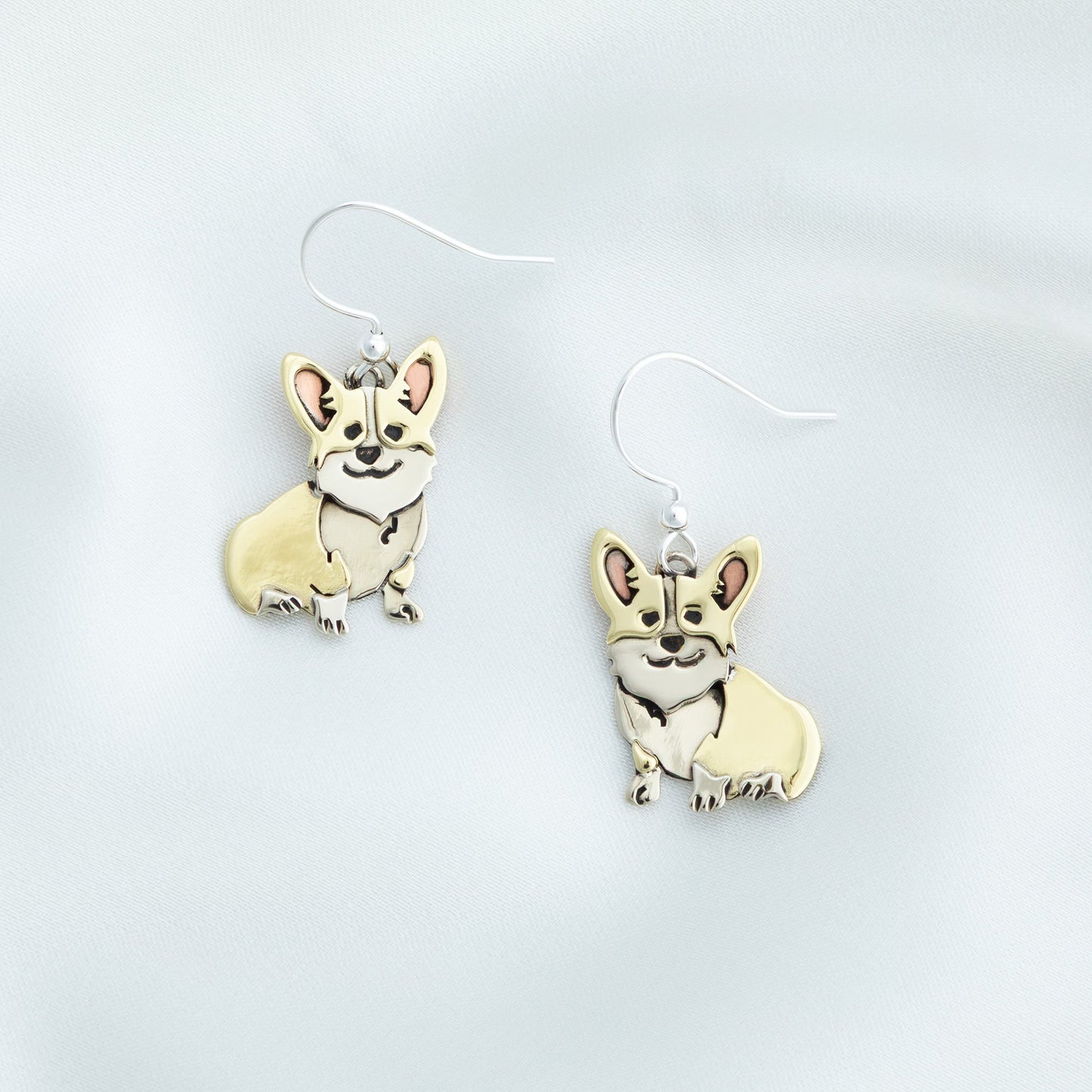Sterling Silver Dangle Dog Earrings