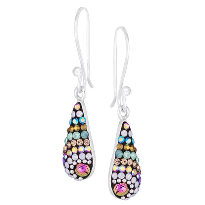 Color of Life Mosaic Crystal Sterling Earrings