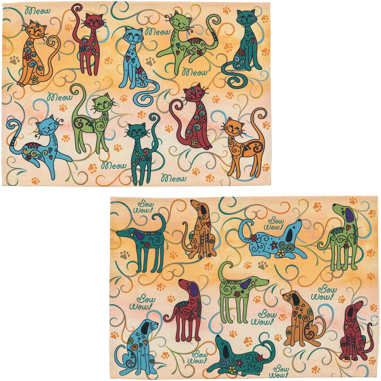 Festival Pets Placemat - Set of 6